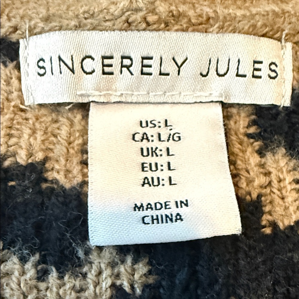 Sincerely Jules Tan and Black Leopard Open Cardigan - Picture 4 of 5